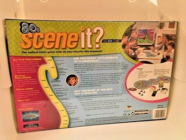New 80’s Scene It Board Game DVD Trivia Mattel Factory Sealed 1980’s