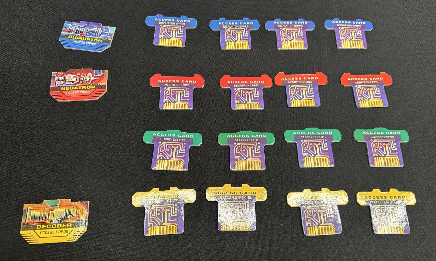 1992 Omega Virus Talking Electronic Board Game MB ACCESS CARDS Parts Pieces Lot