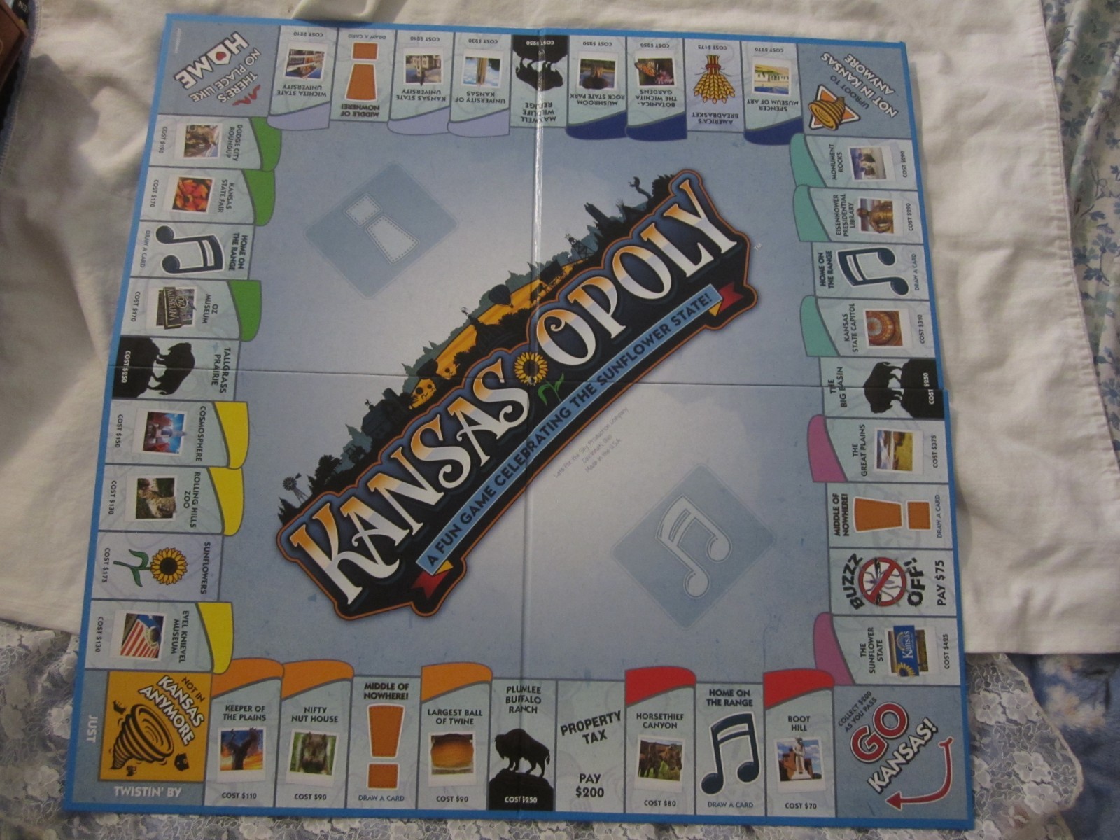 Kansas Opoly Board Game Complete KS Kansasopoly Celebrate Sunflower State