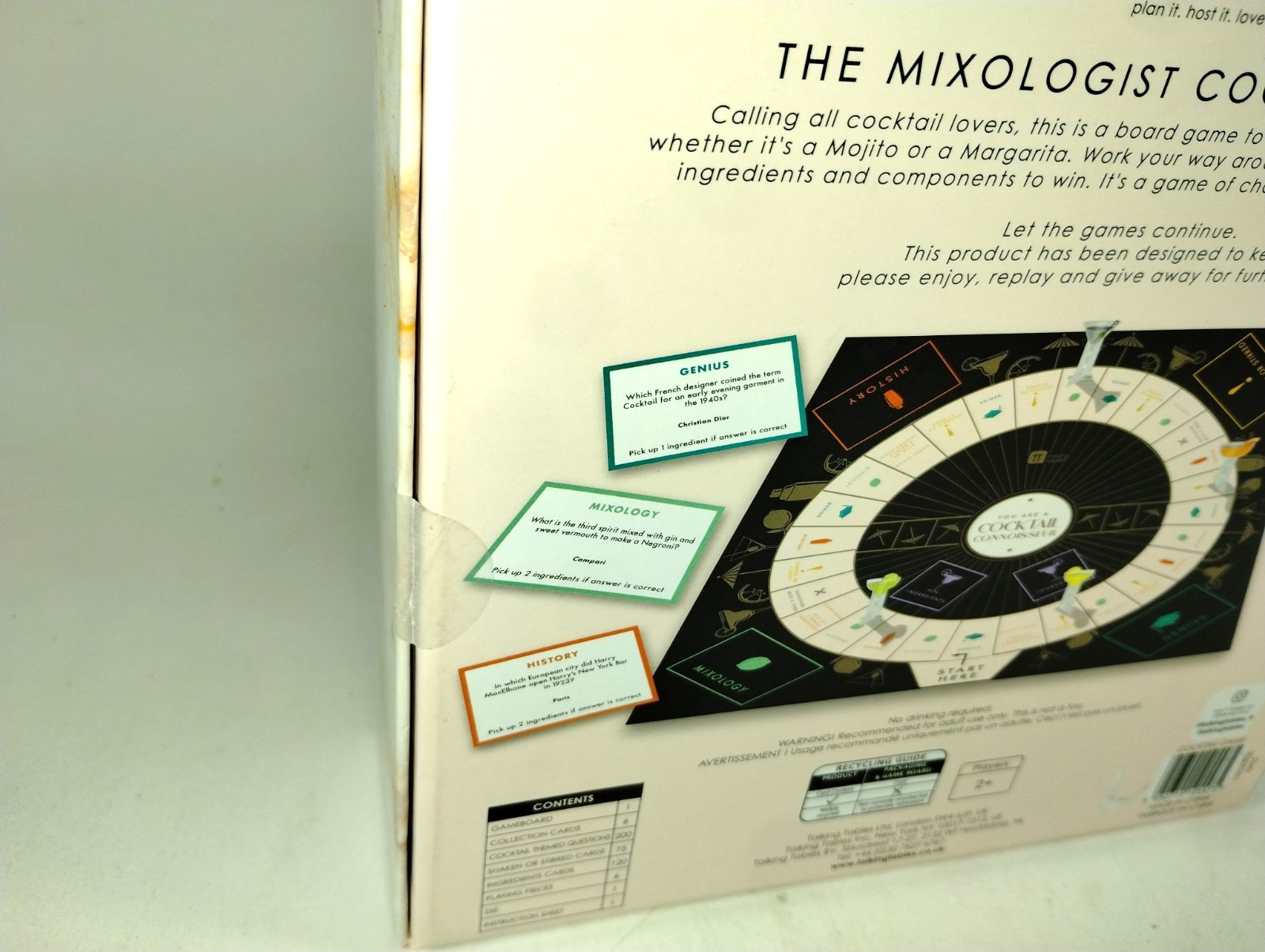Mixologist Cocktail Board Game, New in Package, Sealed, Talking Tables.