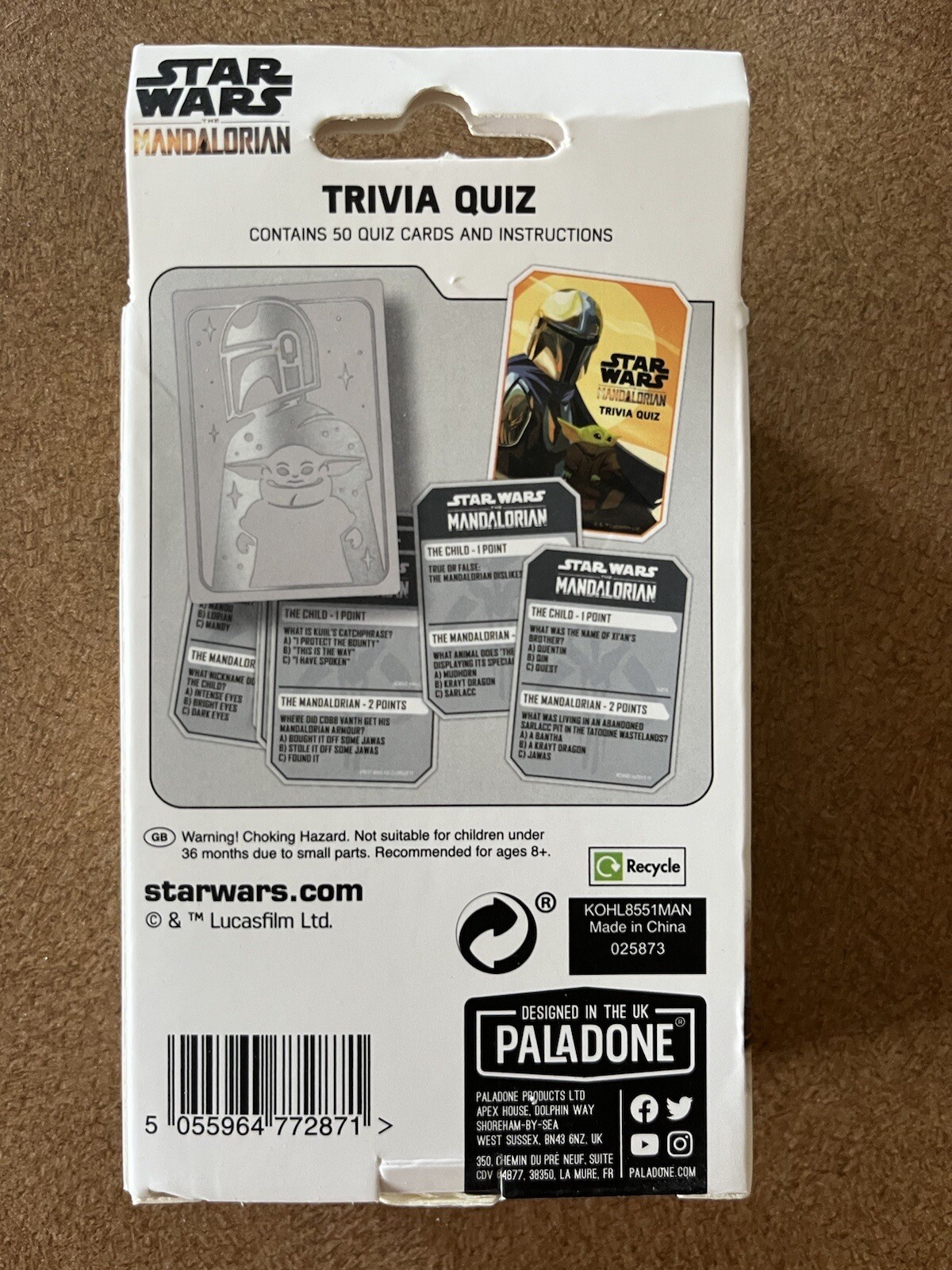 Star Wars The Mandalorian The Child Grogu 100 Quiz Questions In Tin Can New