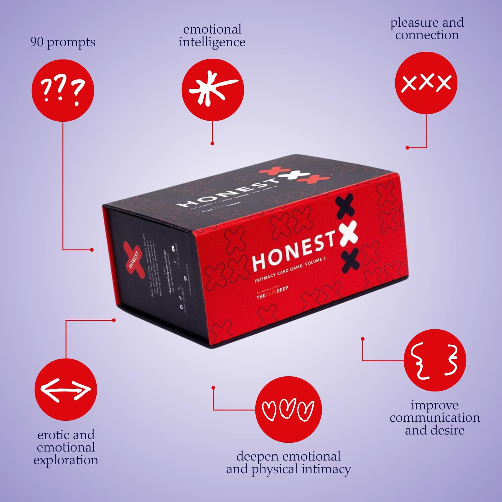 Honest X Intimacy Card Game (3 Decks) – Couples Games for Adults to Explore I…