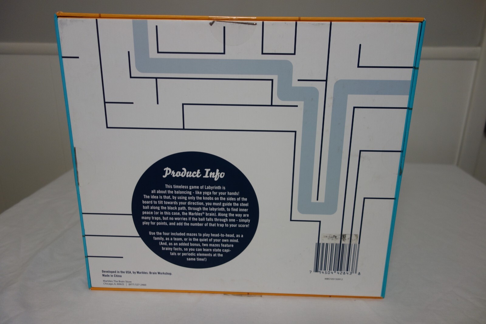 Marbles Brain Workshop Board Games Labyrinth Box 4 Mazes Complete