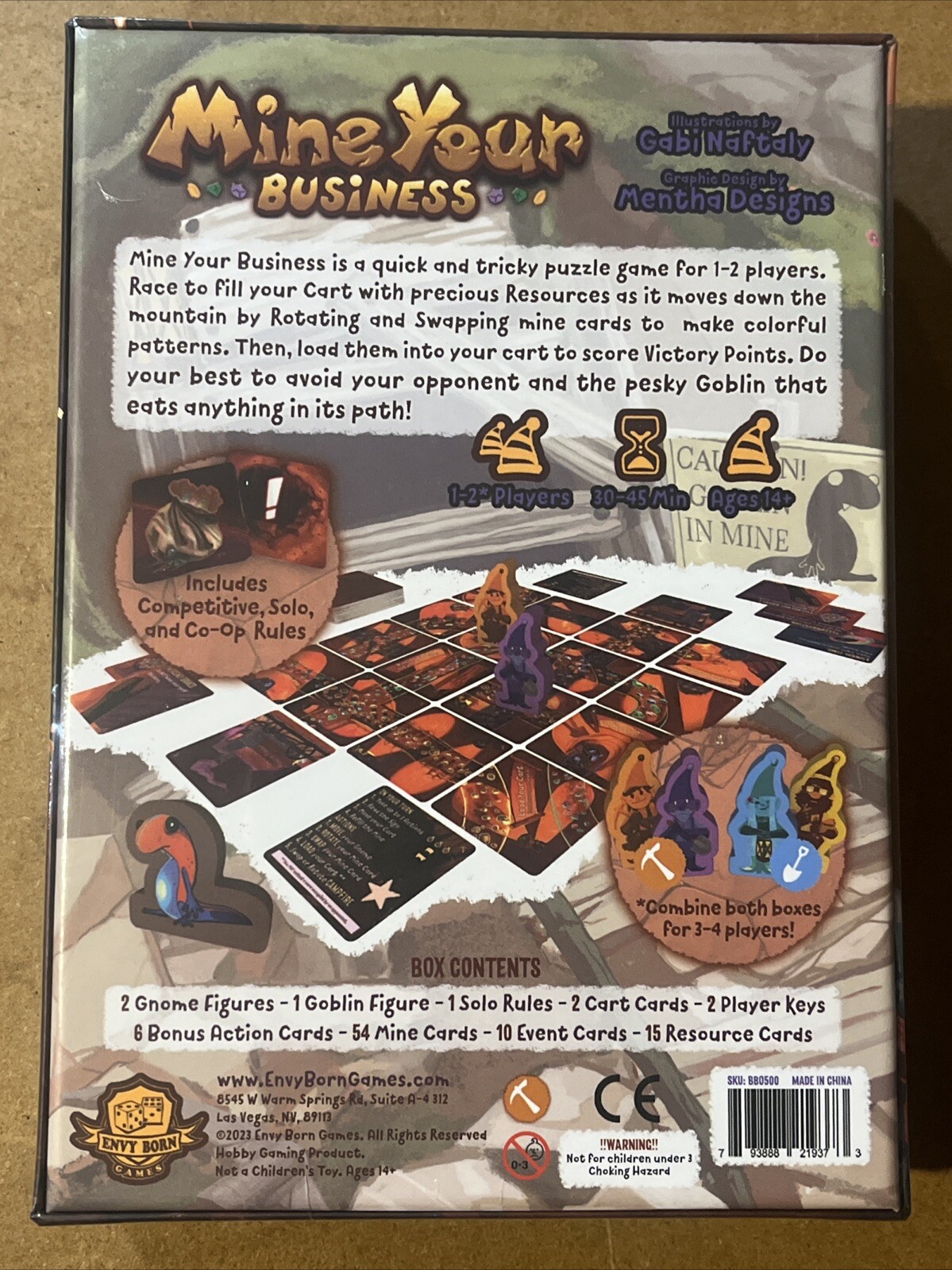 Envy Born Board Game Mine Your Business (Pickaxe Ed) Box SW (New) Free Shipping