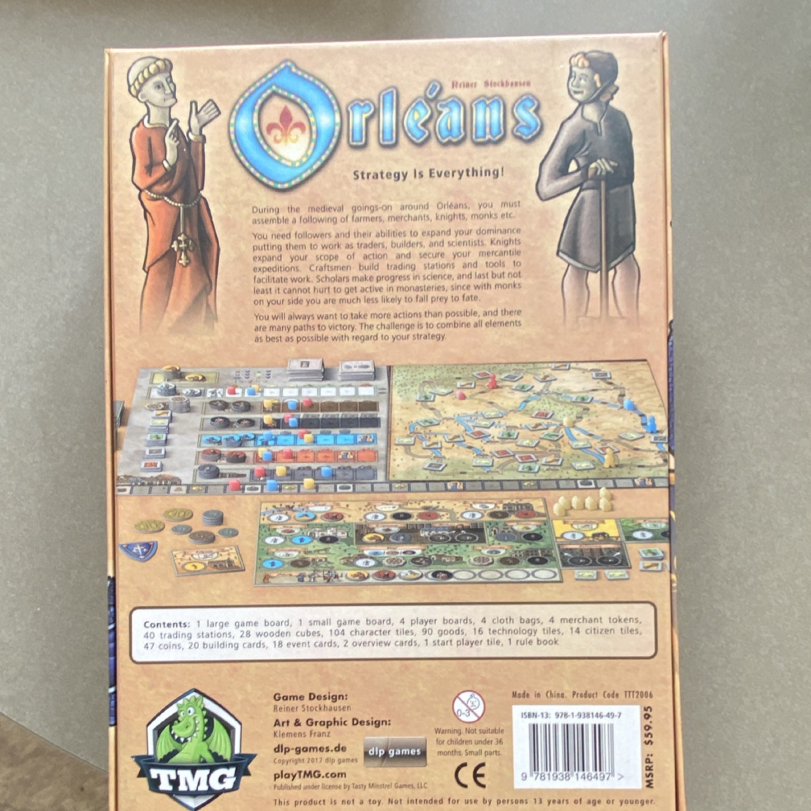TMG Orléans Strategy Board Game 2014 Cloth Bags Multi Boards 2+ Players 13+
