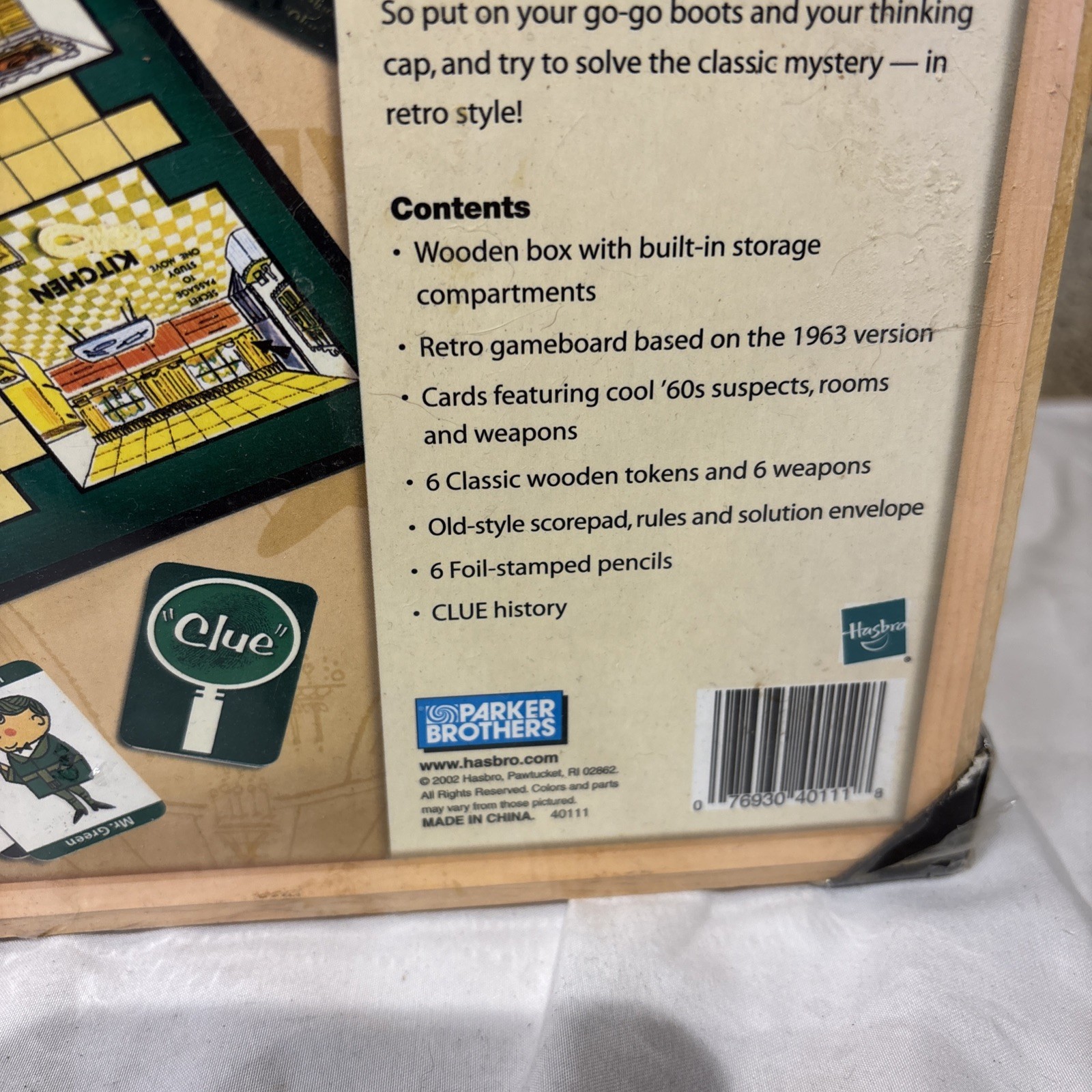 SEALED/NEW Clue Detective Game Nostalgia Series Wood Box 2002