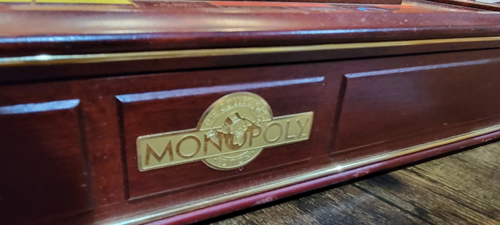 Monopoly Luxury Edition Wood Game Board 1991-Please Read Description