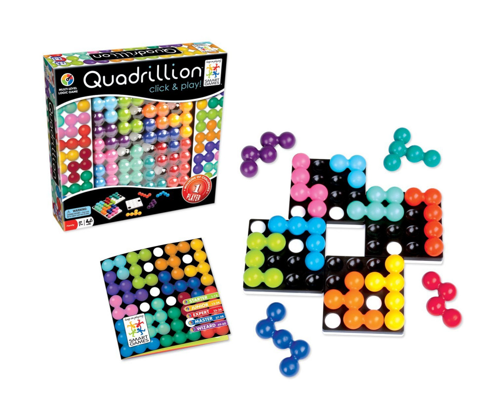 QUADRILLION ~ MULTI-LEVEL LOGIC GAME ~ ULTIMATE SOLITAIRE~COMPLETE ~ SMART GAMES