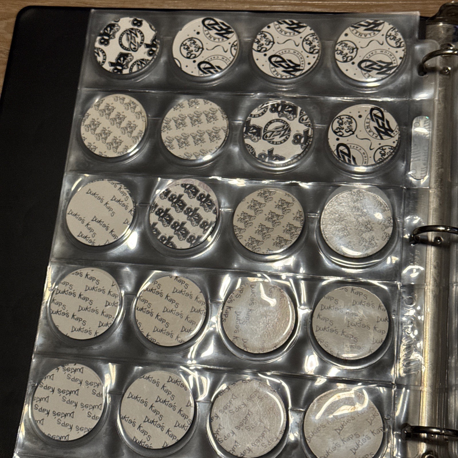 8 Page Pog Cap Collector Album With 160 Pogs