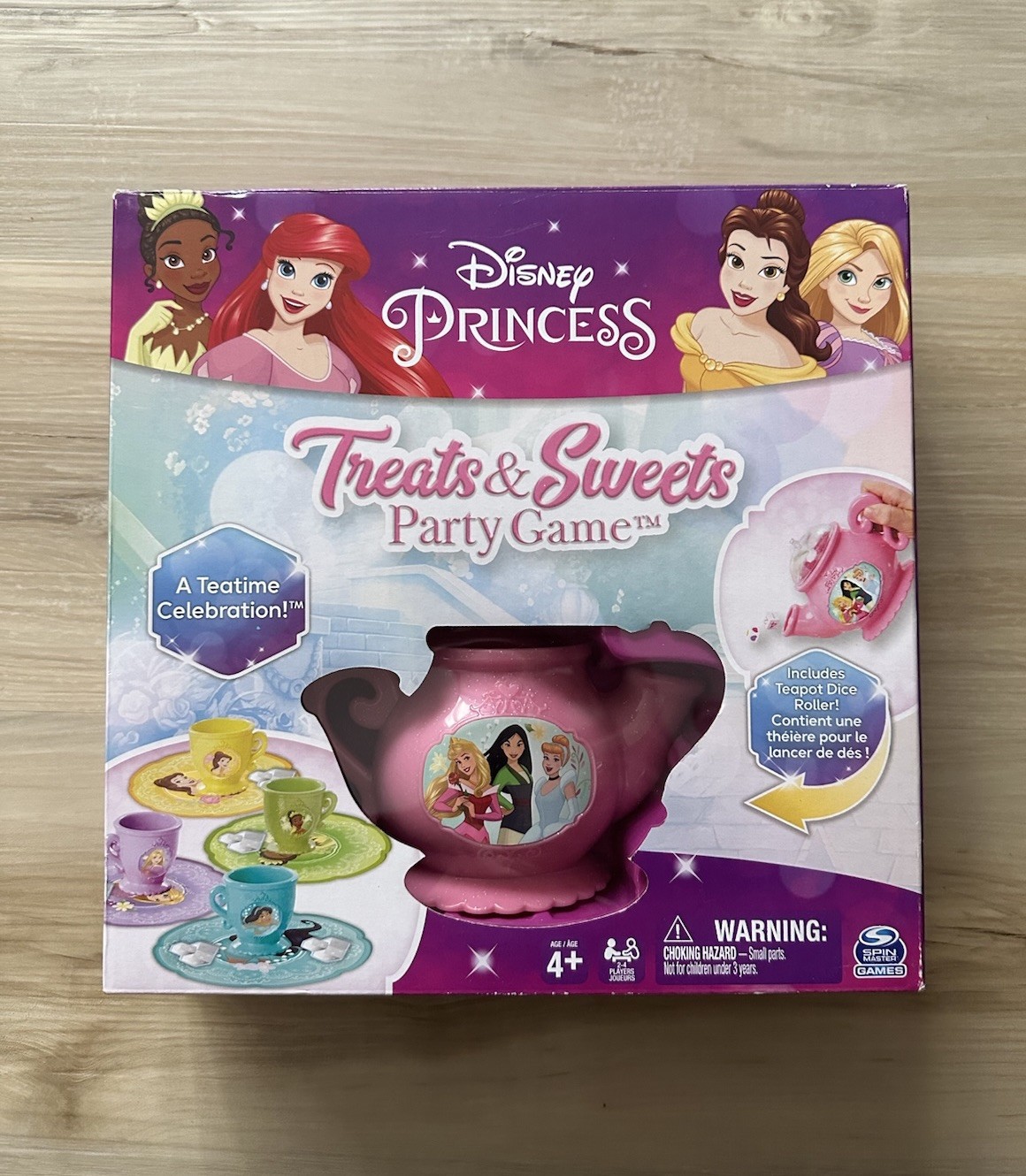 Disney Princess Treats & Sweets Teapot Tea Party Board Game Children Colorful 4+