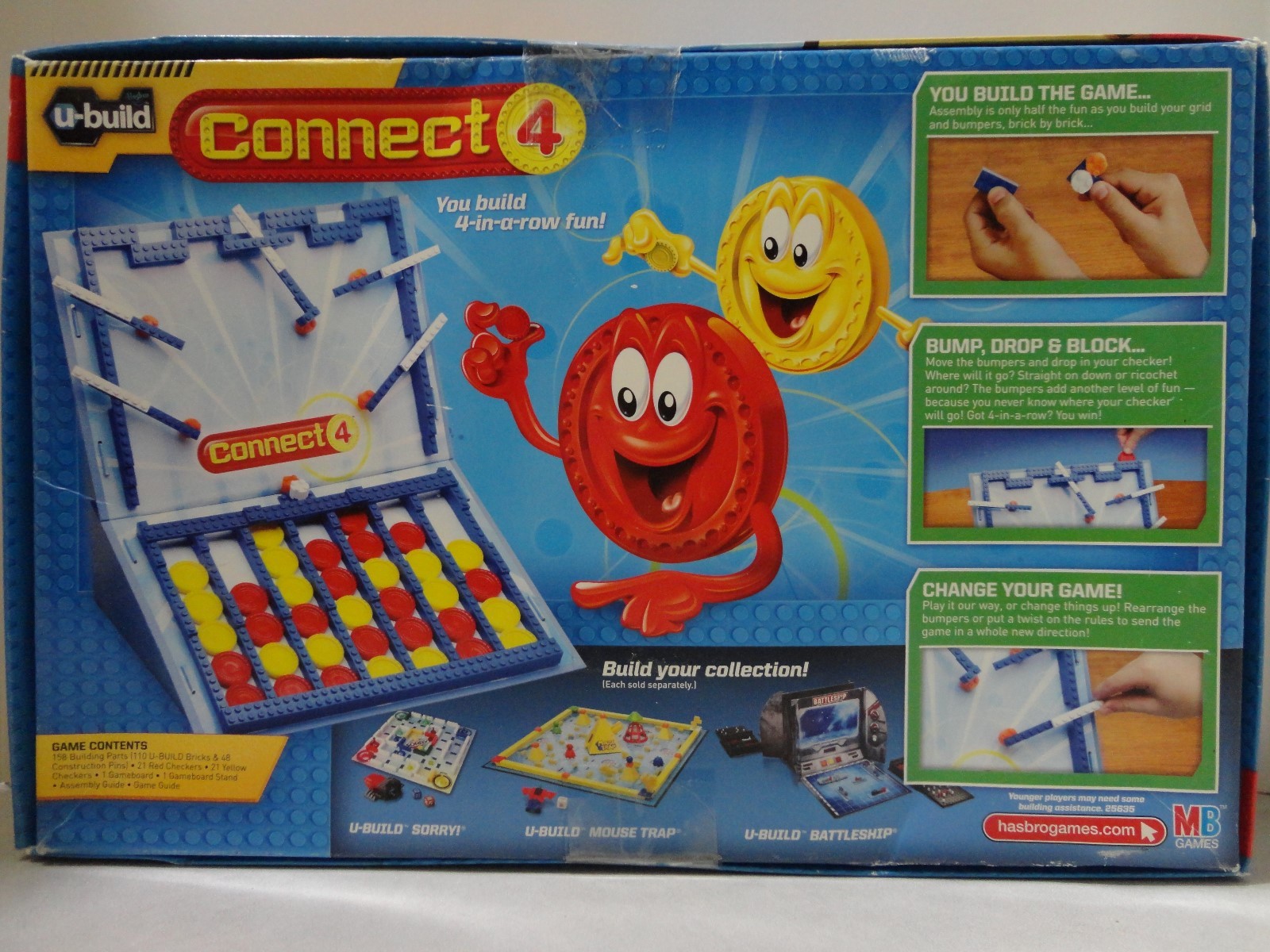 Connect 4 “u build” Building System 13″ x 20″ Game Board (25635) Hasbro
