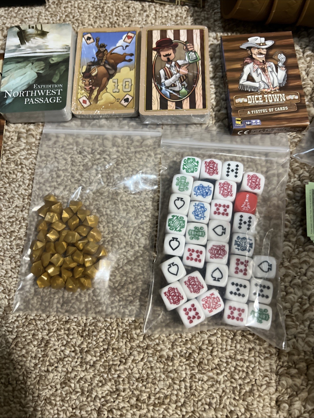 Dice Town Board Game Matagot Complete -Poker Dice Western Strategy Game See Desc
