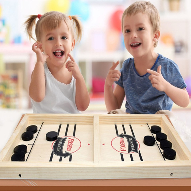 Fast Hockey Sling Puck Game Winner Fun Paced Sling Puck Party Board-Game Gifts