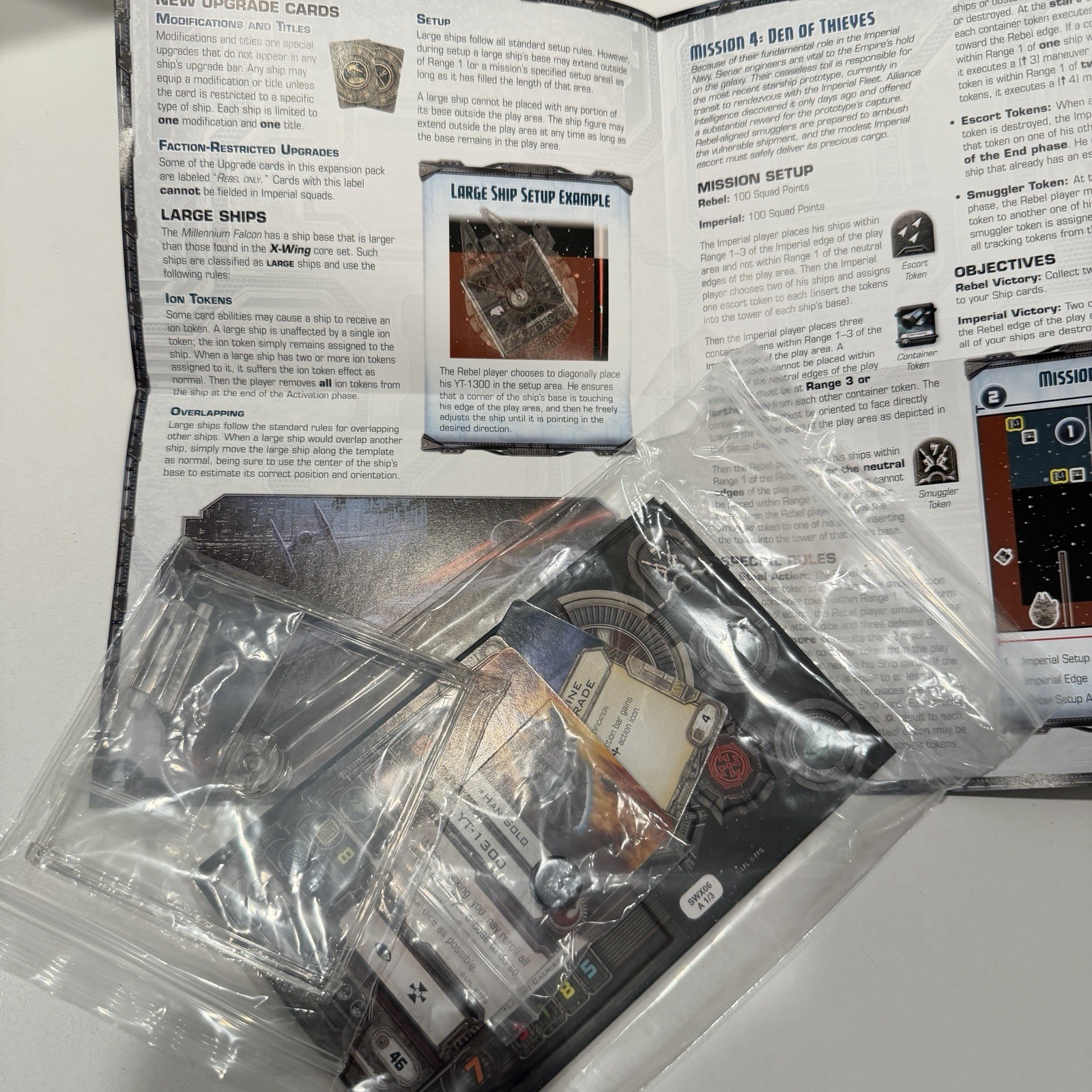 NEW Star Wars X-Wing Miniatures Game Millennium Falcon OPEN Box Expansion Pack