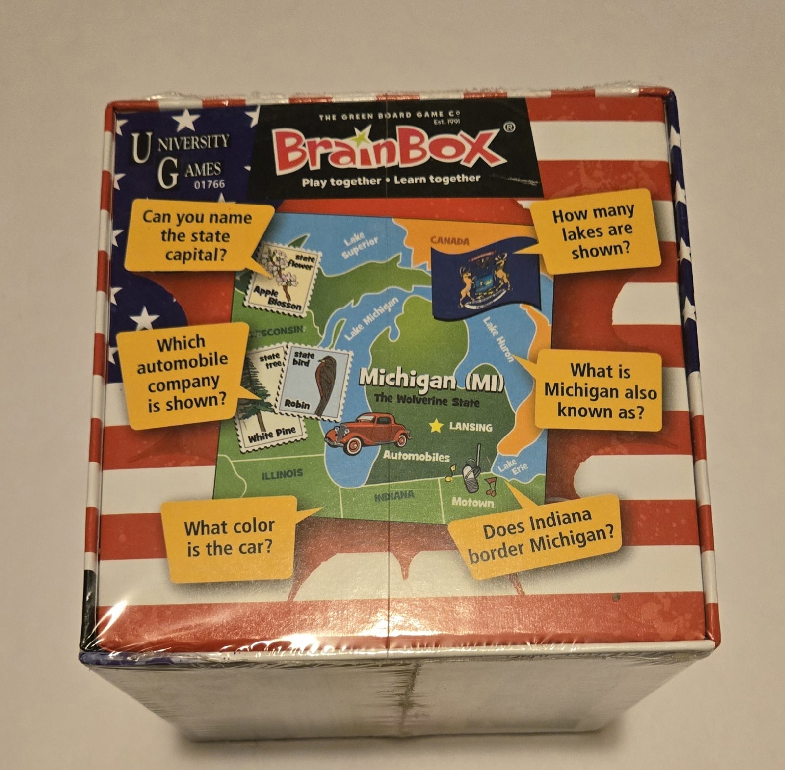 Brain Box, The USA, Board Game, NEW! Challenge Learn States, Capitals, Age 8 up