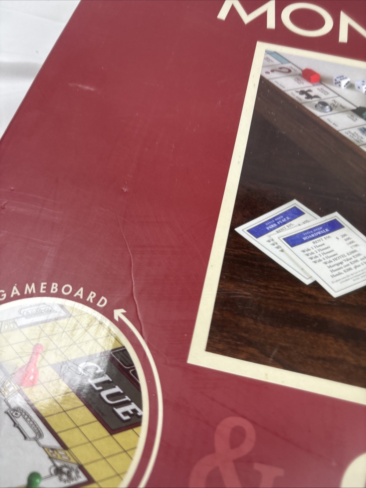 NEW! Monopoly & Clue 2 in 1 Deluxe Wooden Vintage Edition Wood Board Game Set