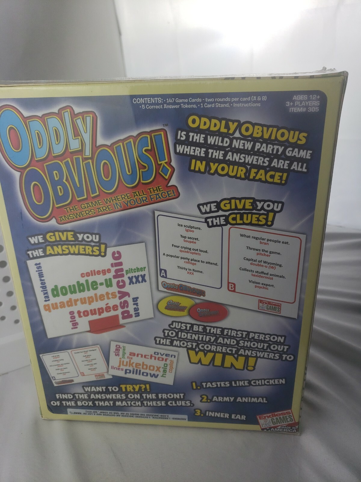 Oddly Obvious! is a family card game by Endless Games New