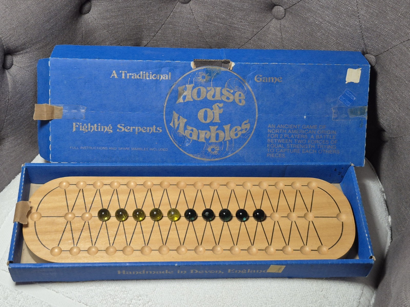 RARE House of Marbles – Devon England- Fighting Serpents Marple Wood Game