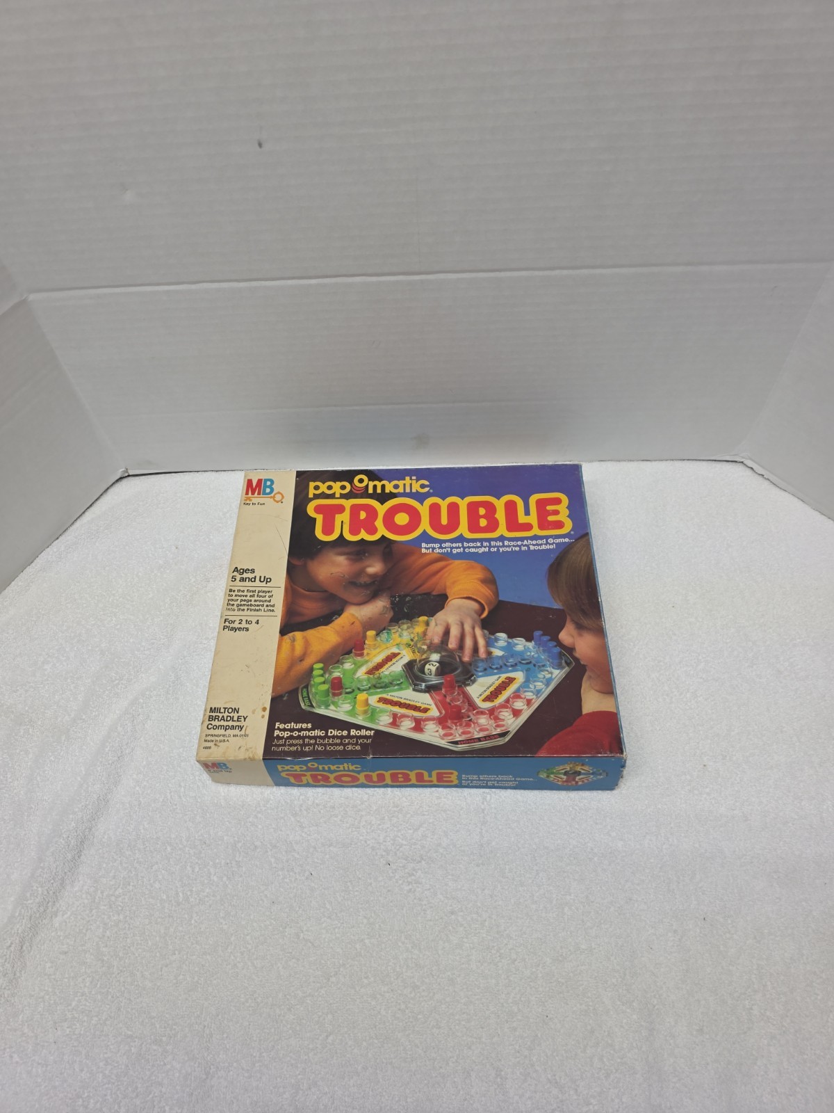 Vintage 1986 Trouble Board Game Pop O Matic Milton Bradley Complete & Works