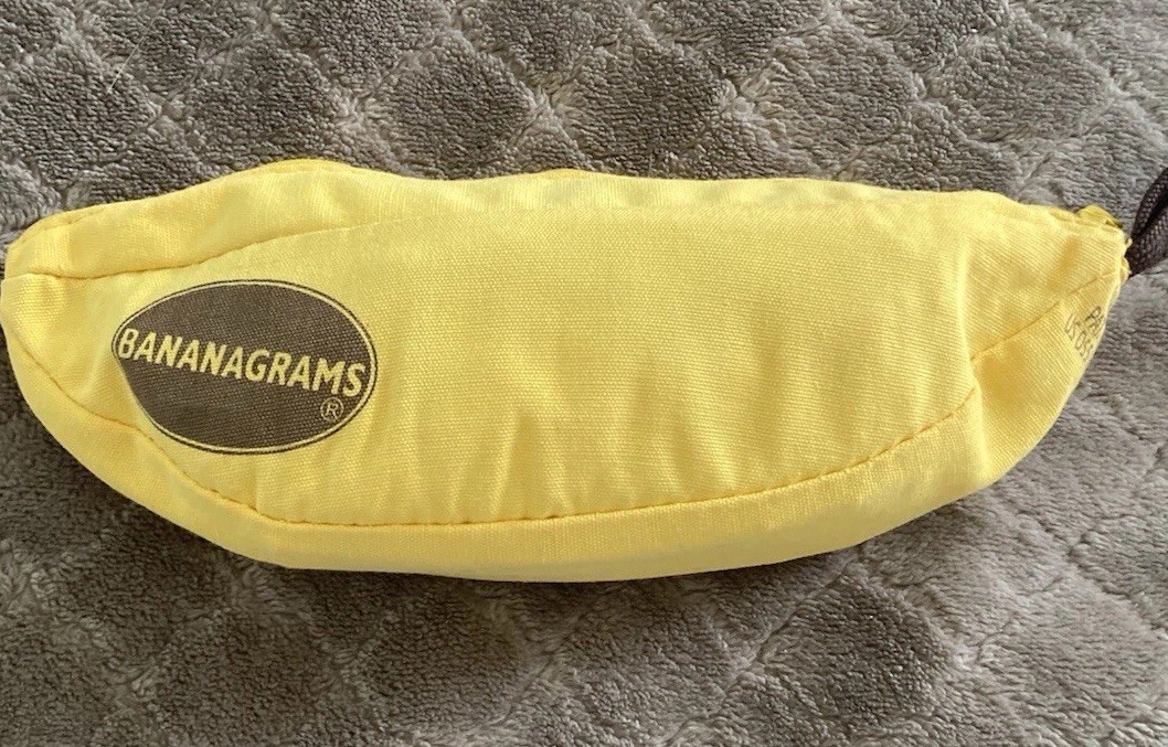BANANAGRAMS Game Complete 144 Pieces Zippered Bag & Original Tag