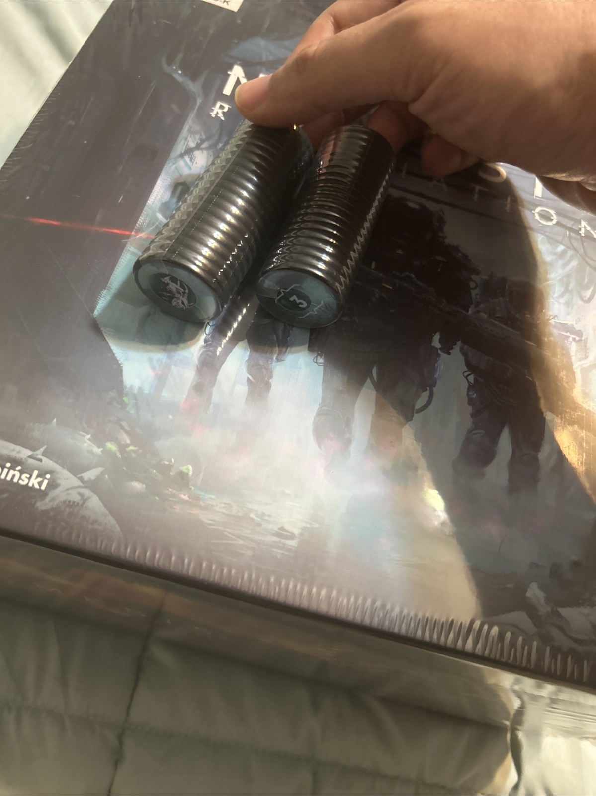 Nemesis Retaliation Core Pledge SE Board Game Miniatures + Acrylic Alien Tokens