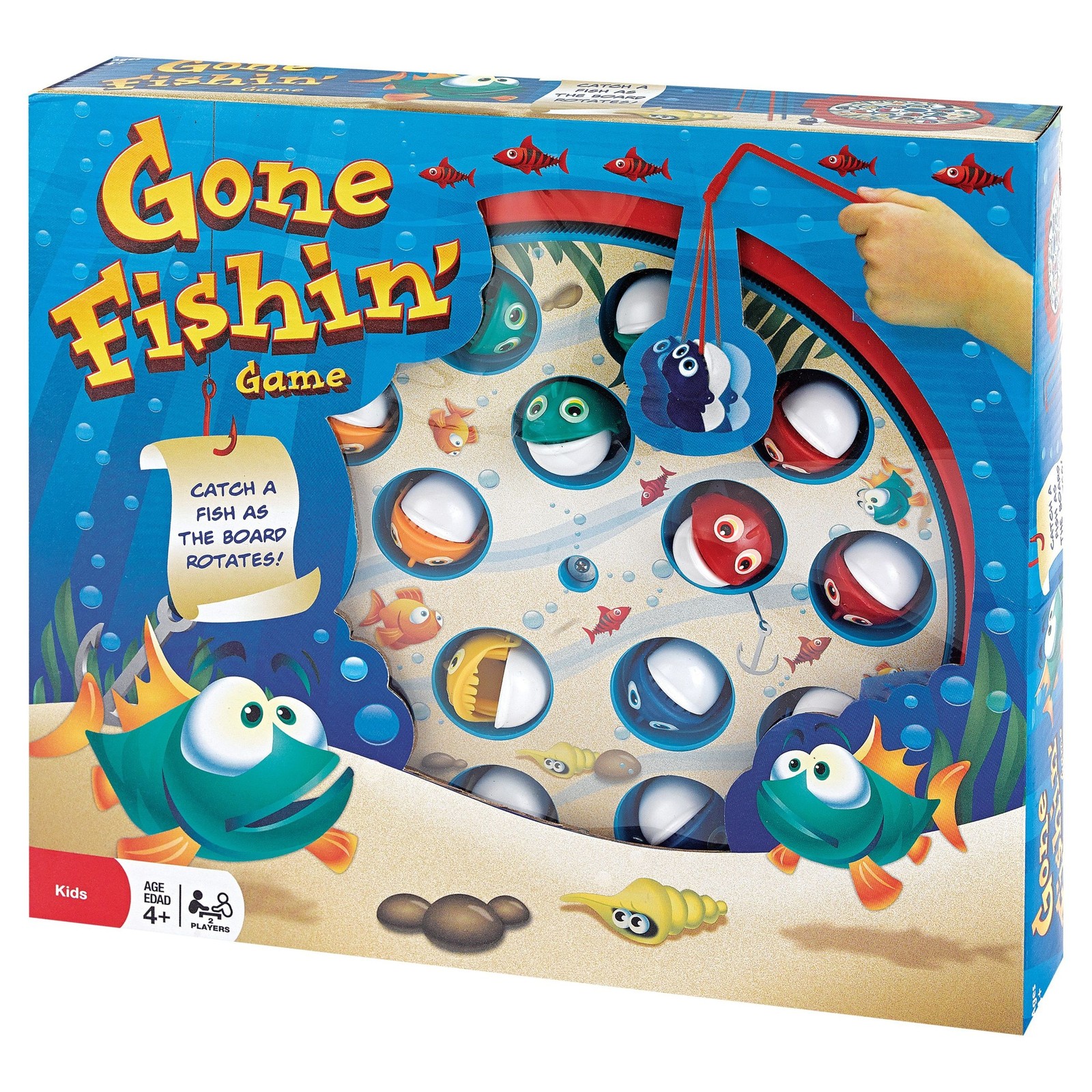 Gone Fishin’ Hand-Eye Coordination Game, Multi-Coloured, 2 Players, Ages 4+, for