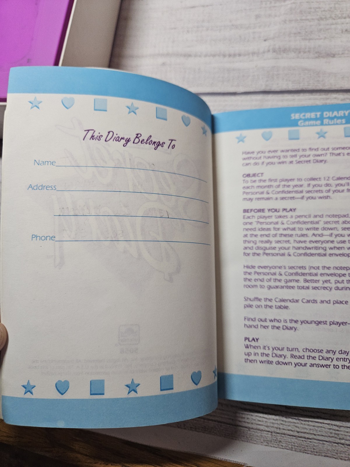 Girl Talk: Secret Diary – COMPLETE-1991 Western Publishing Group-Sleepover Game
