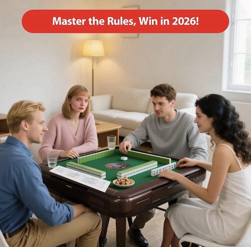 American Mahjong 2026 Revision, Rules Card Set, LARGE PRINT ~ Set Of 4 Cards