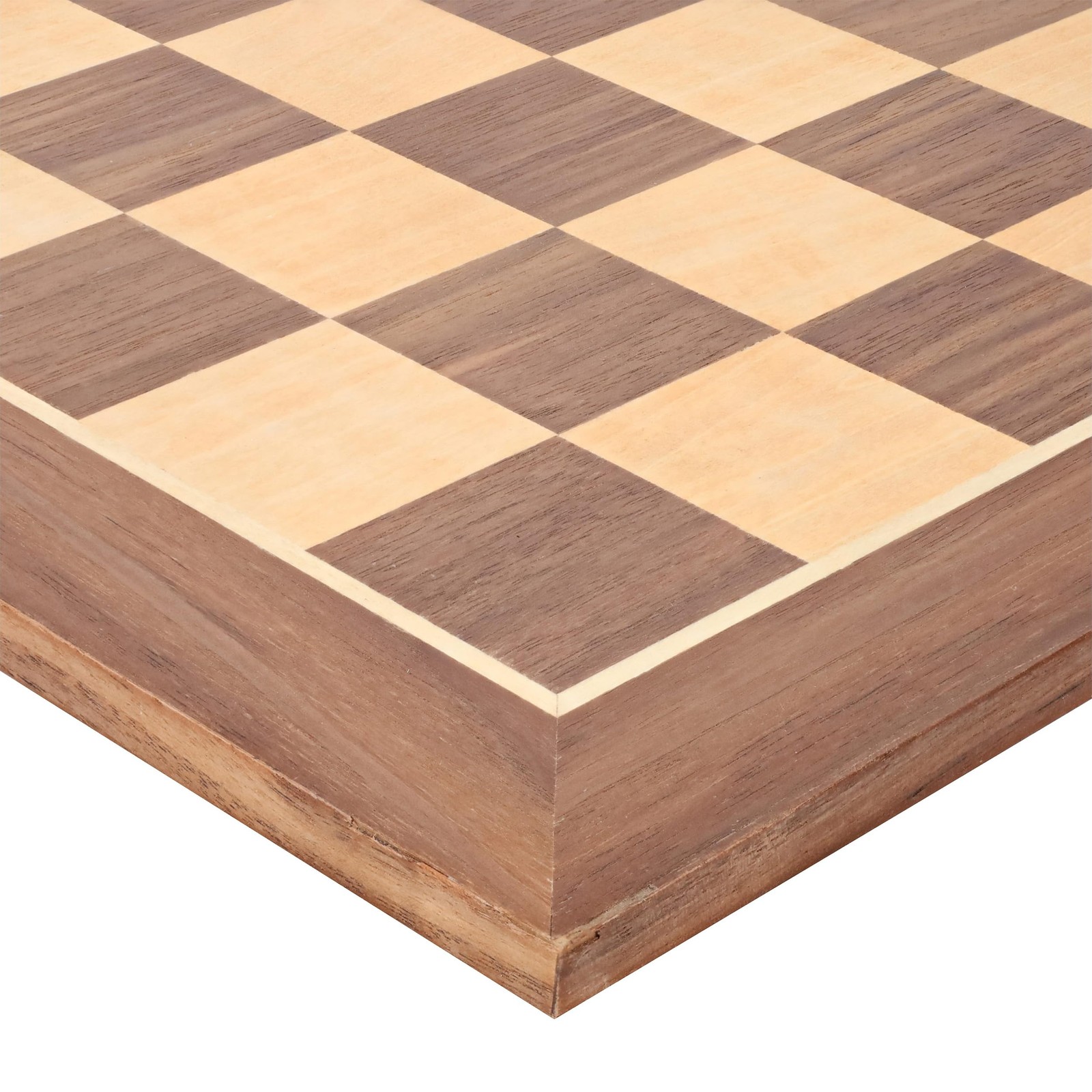 WE Games Classic Walnut Wooden Chess Board Only 11.875 inches, Large Chess Board