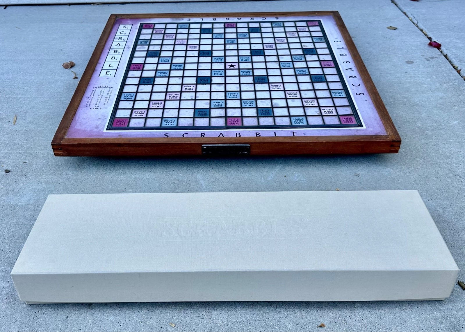 Restoration Hardware Giant Tabletop Scrabble Board Set Lazy Susan