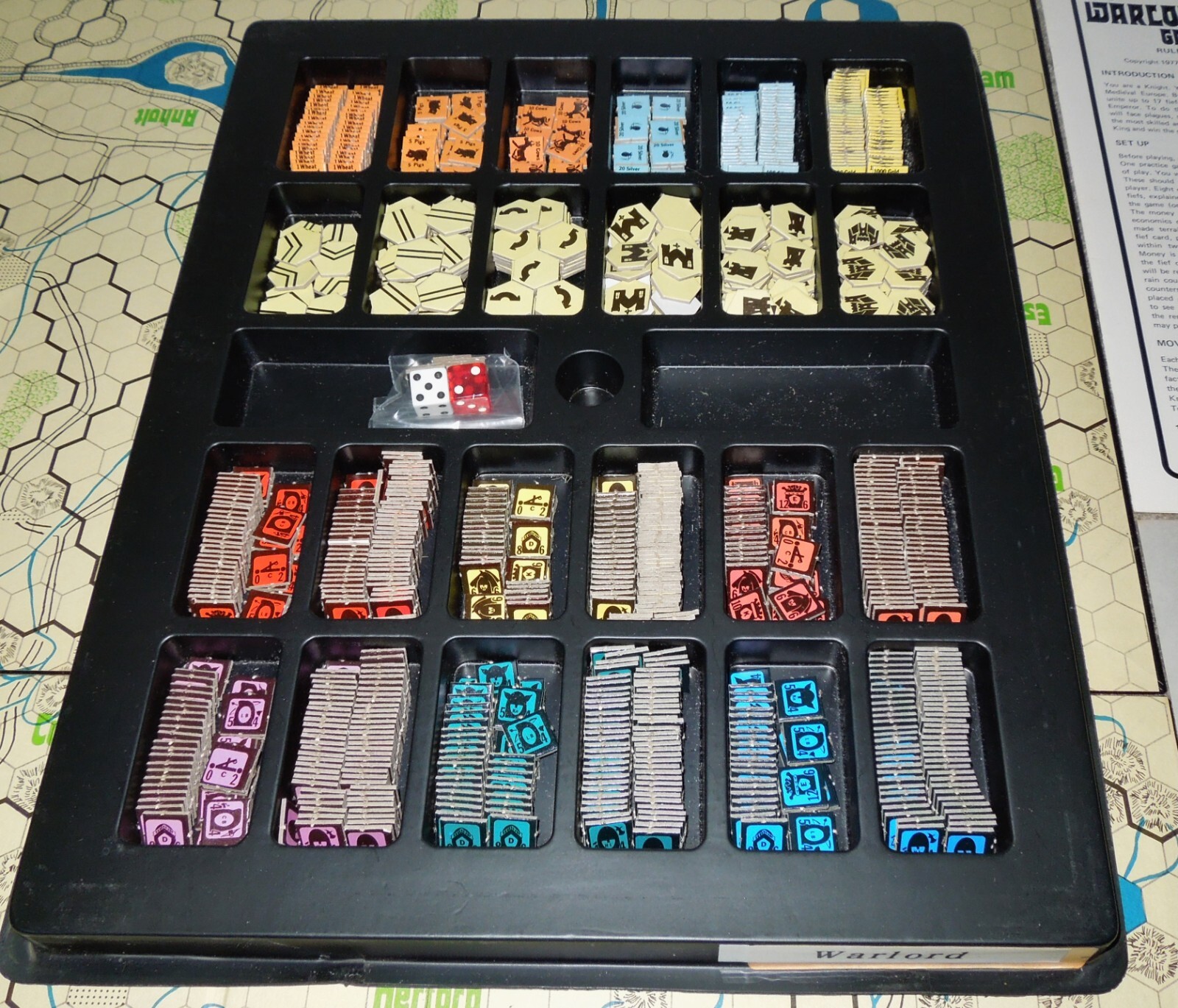 Vintage 1977 The Warlord Game by Robert Borth Williams, Medieval Fantasy Wargame
