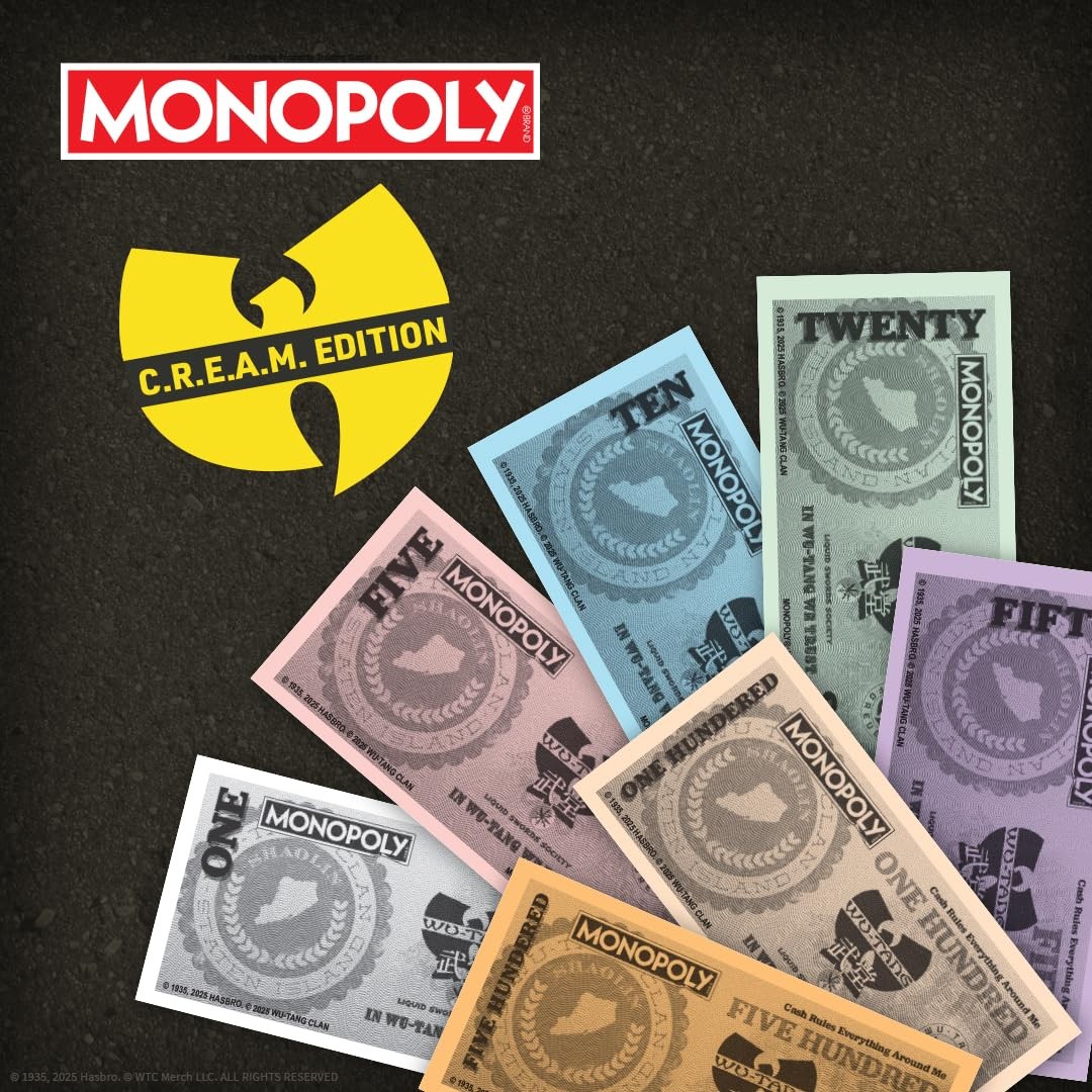 Monopoly: Wu-Tang Clan, Features Exclusive Tour Poster Art – C.R.E.A.M. Edition