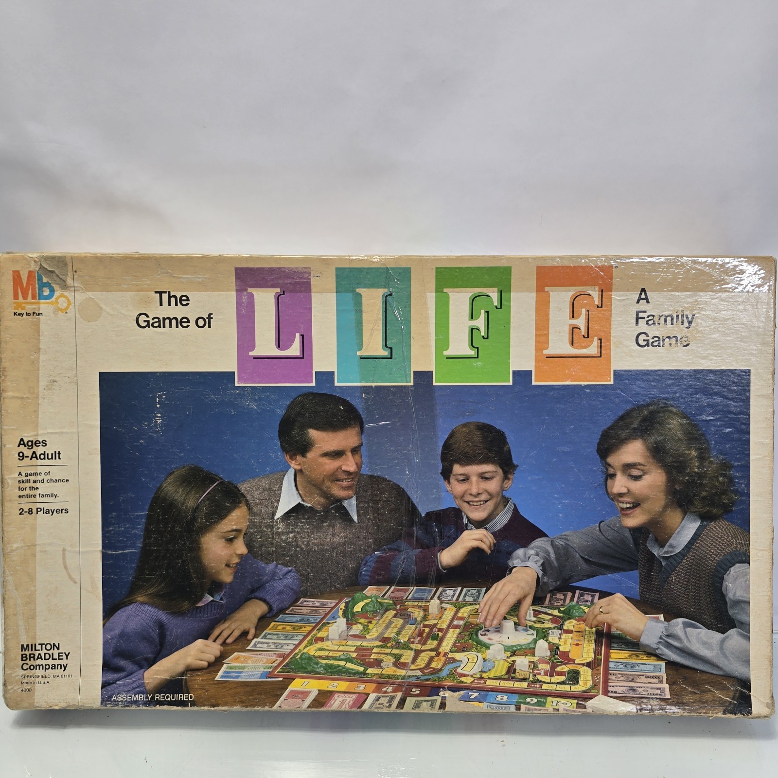 RARE VTG The Game of Life Milton Bradley 1985 COMPLETE Classic Family Version