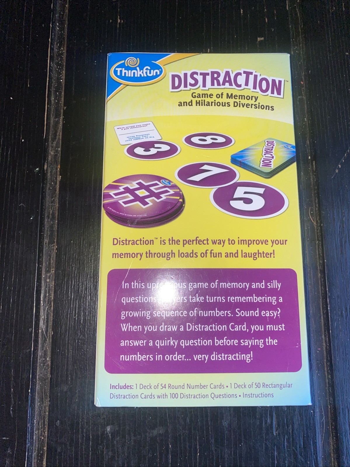Distraction Thinkfun Game of Memory and Hilarious Diversions Complete