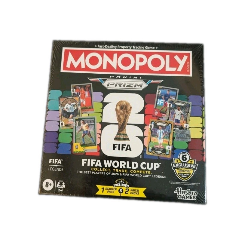 Monopoly Panini Prizm FIFA World Cup Board Game Hasbro Games Exclusive Pack