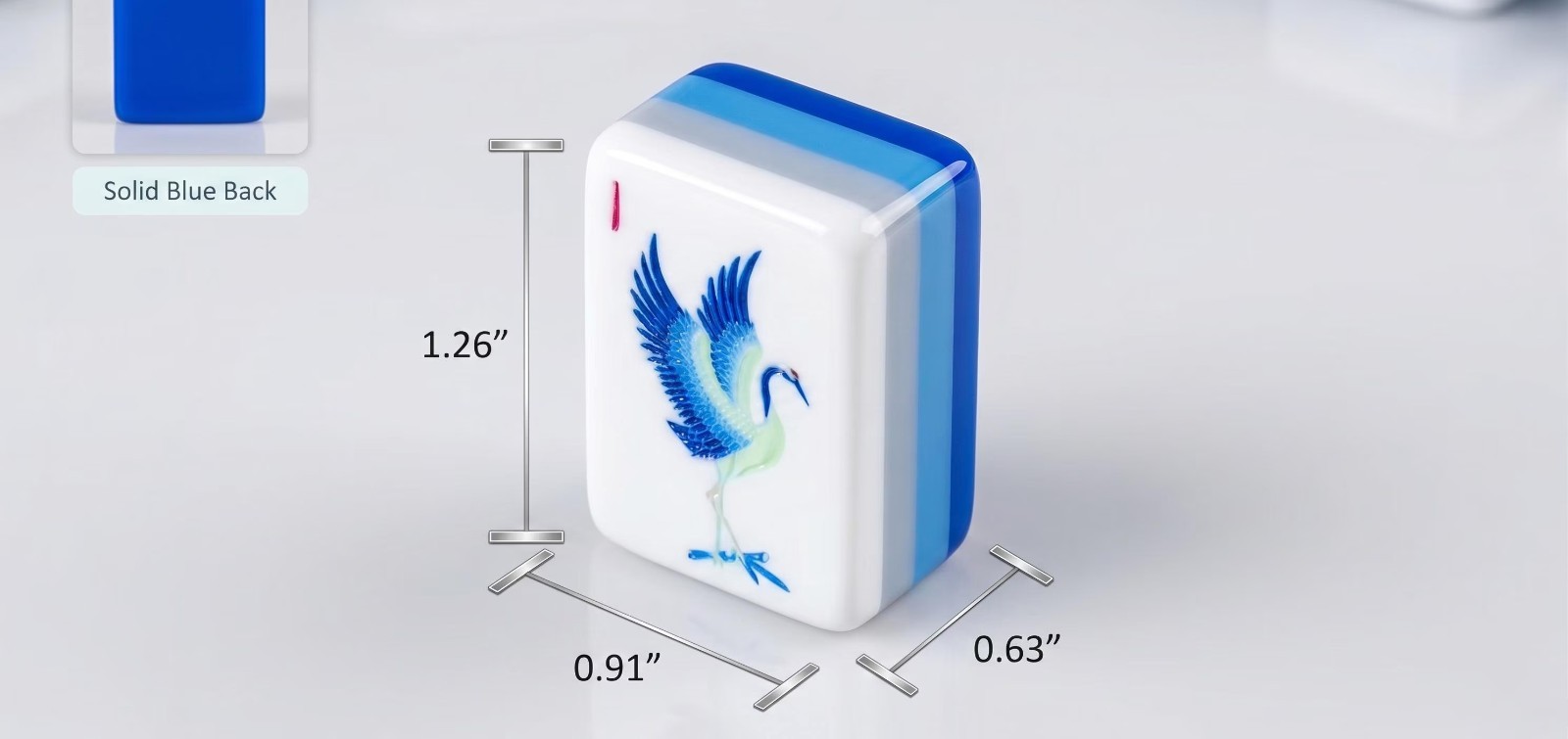 Blue and White Porcelain Chinoiserie Mahjong Tiles – 160 Acrylic Tiles