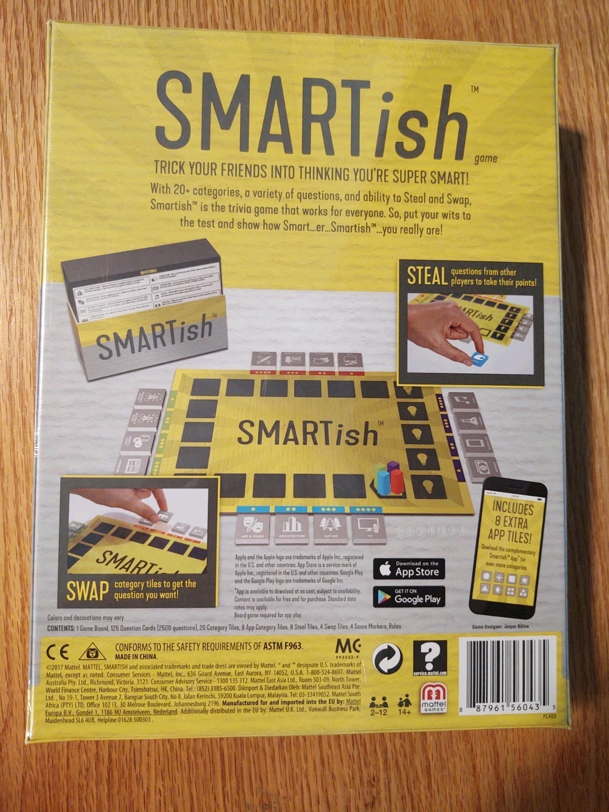 SMARTish Trivia Board Game by Mattel New Factory Sealed Party Family Game NIB