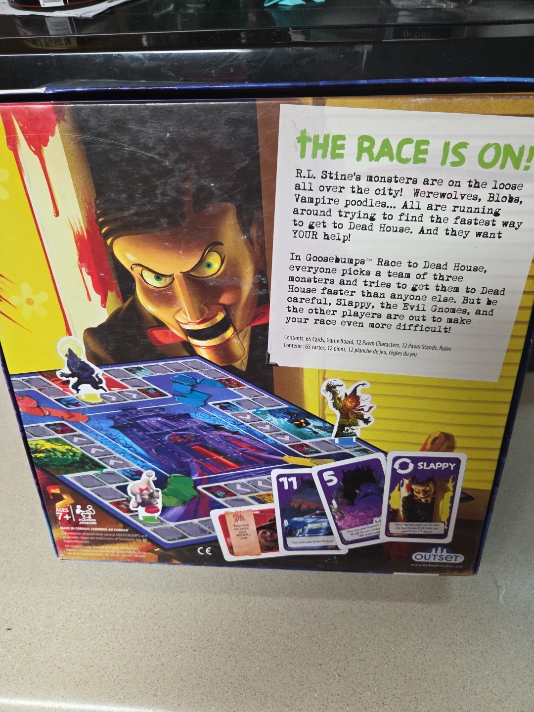 Goosebumps Race to Dead House Board Game R. L. Stine Complete/Excellent