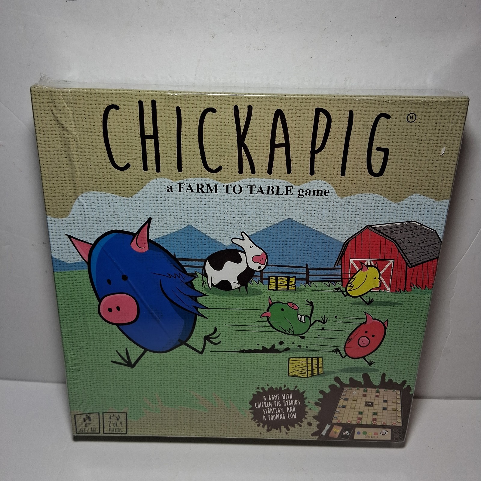 Chickapig Strategic Board Game Family Friendly Game For 2 or 4 Players with Chi