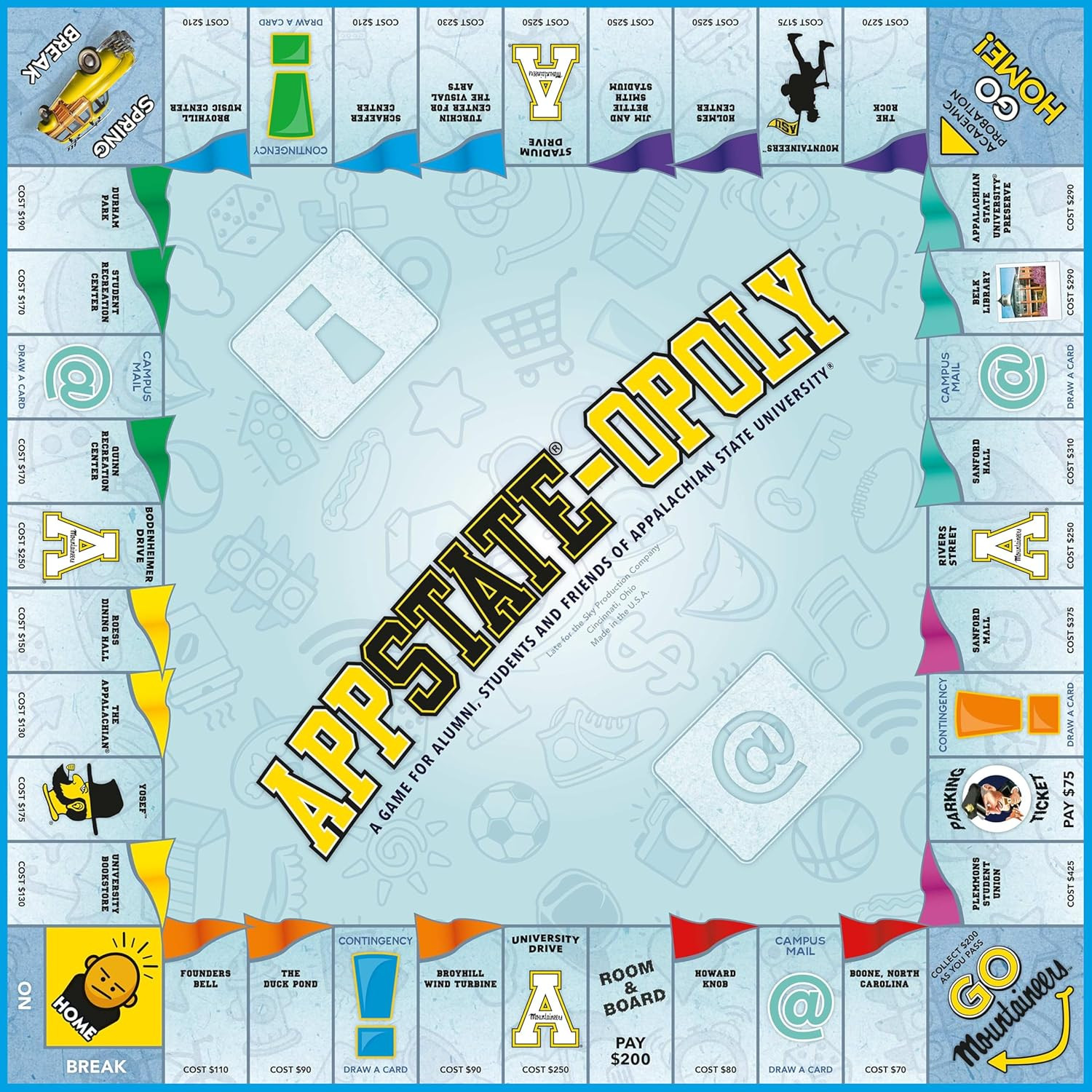 App State-Opoly Board Game – Appalachian State University Campus Edition, Family