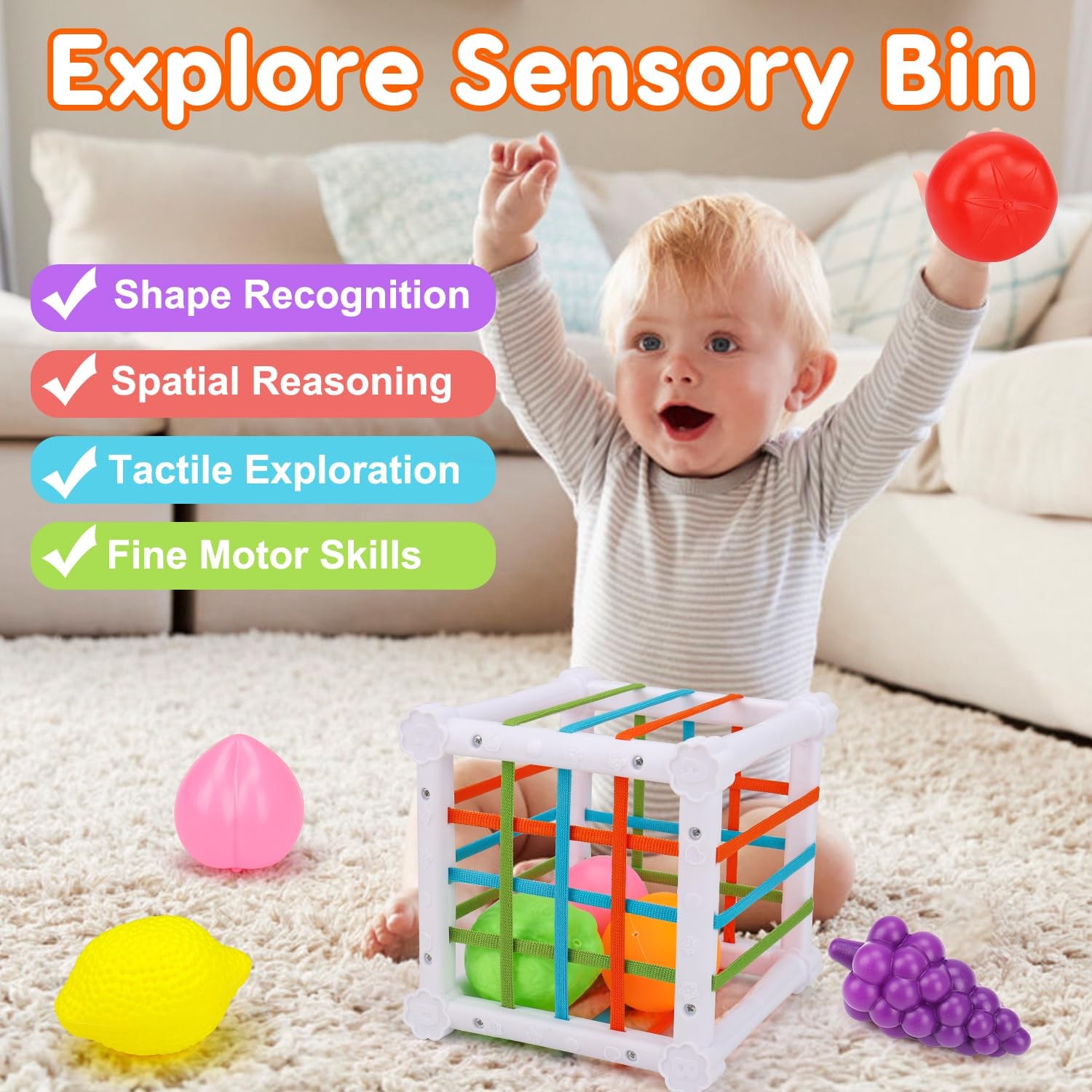 Stacking Cups Blocks Shape Sorters Baby Toys 6-12-18 Month Infant 0-6 6-9