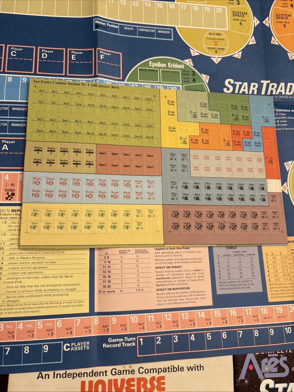 SPI Ares Magazine Nr. 12 Star Trader Game Unused Unpunched