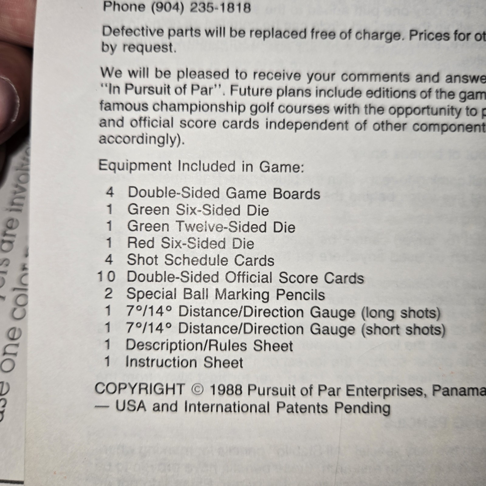 COMPLETE IN PURSUIT OF PAR TPC Tournament Players Club Sawgrass 1988 GOLF Game