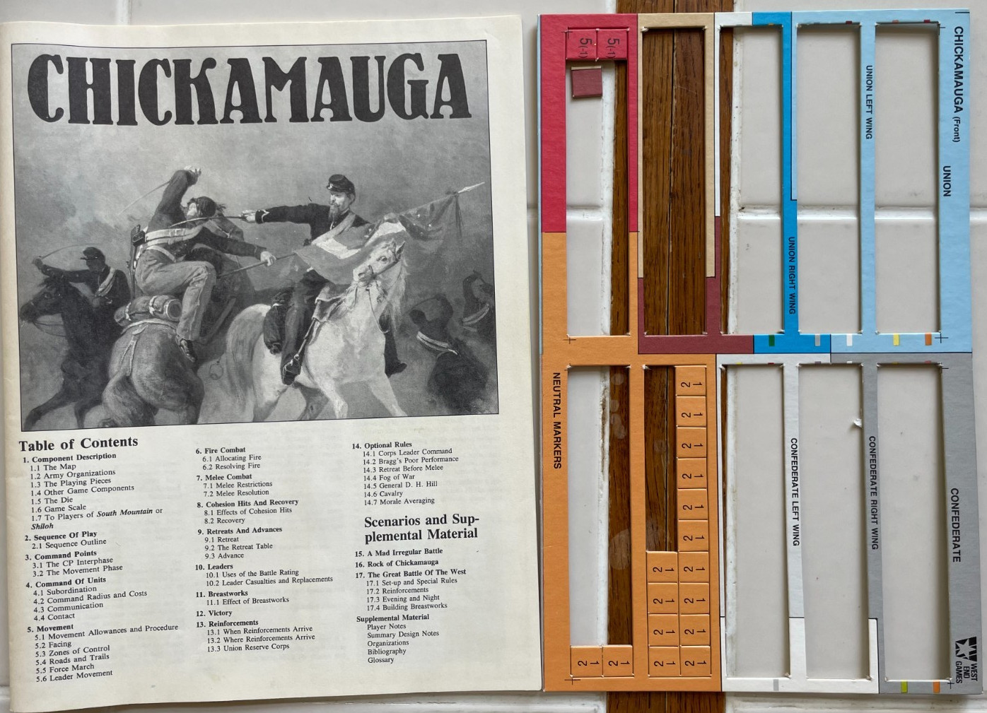 Chickamauga: Confederacy’s Last Hope -West End Games -1986 -missing 15 blanks