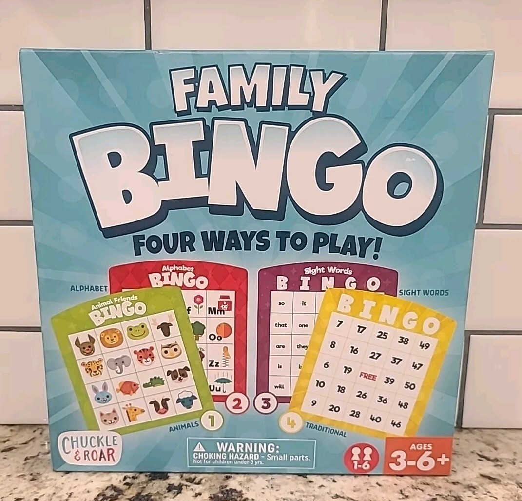 Chuckle & Roar Family Bingo – Kids Educational Bingo Game. Sealed Box