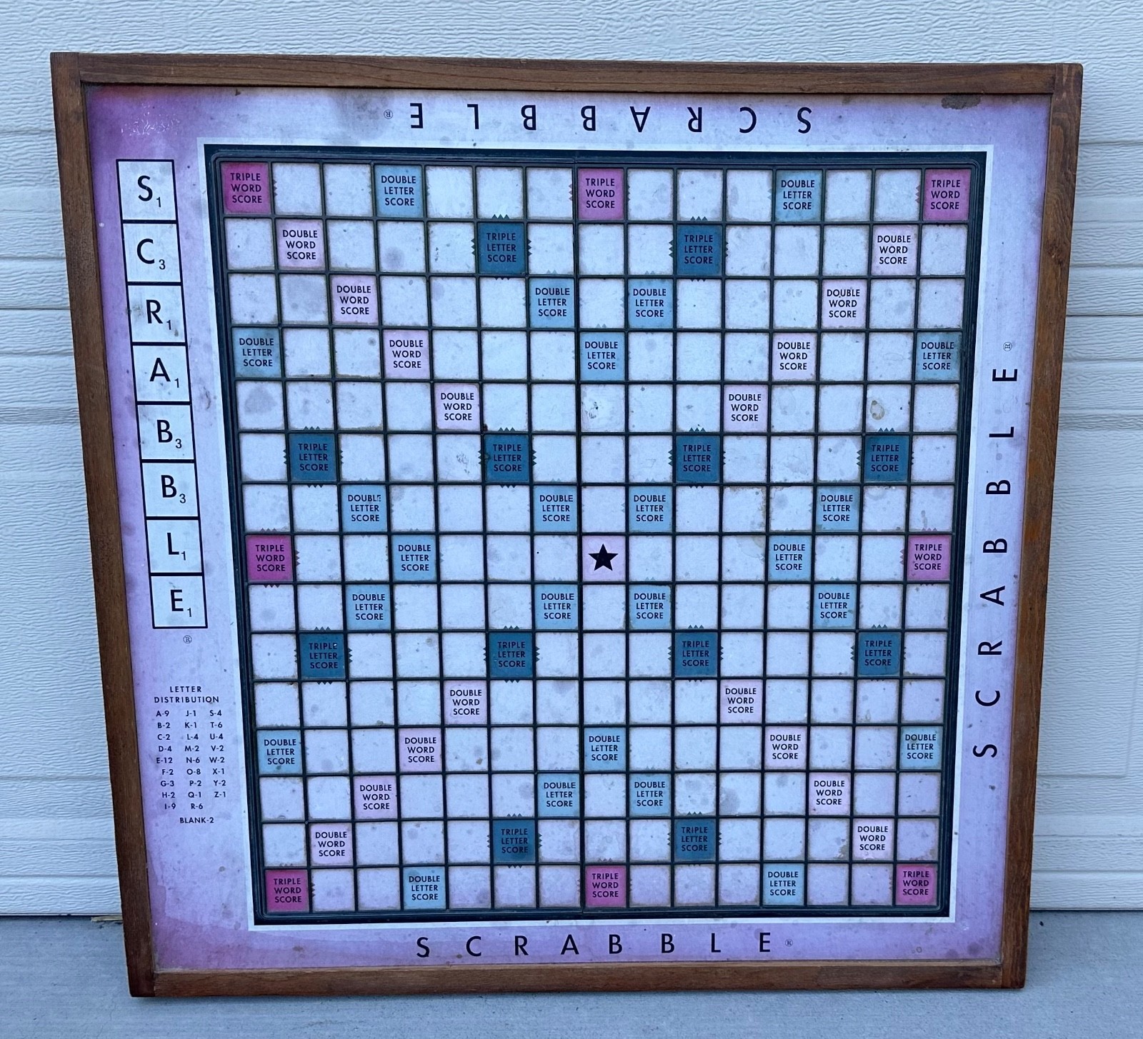 Restoration Hardware Giant Tabletop Scrabble Board Set Lazy Susan