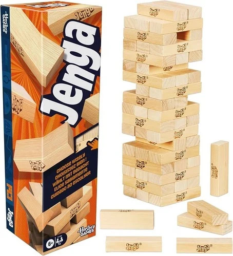 Classic Jenga Wood Block Tower Game Family Party Game 1 or More Players