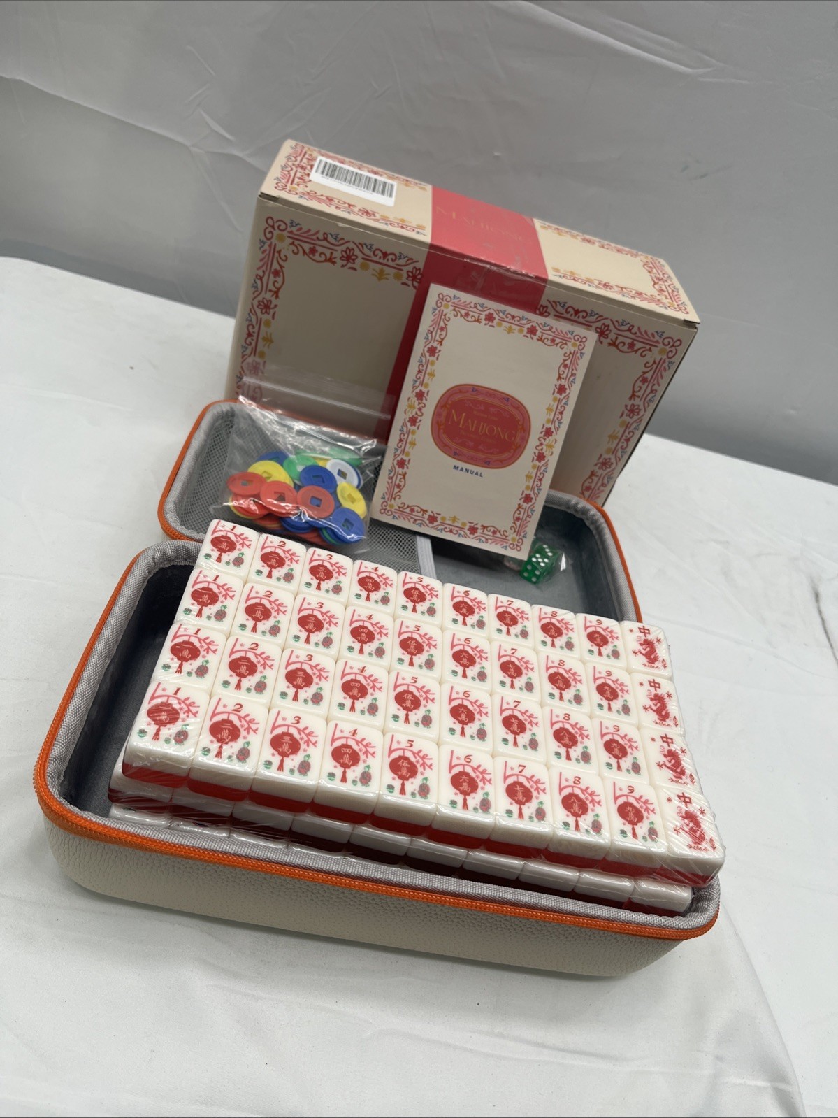 Maison Lude Cirquejong Mahjong Tiles 160 Piece Set with Carrying Case Blooming