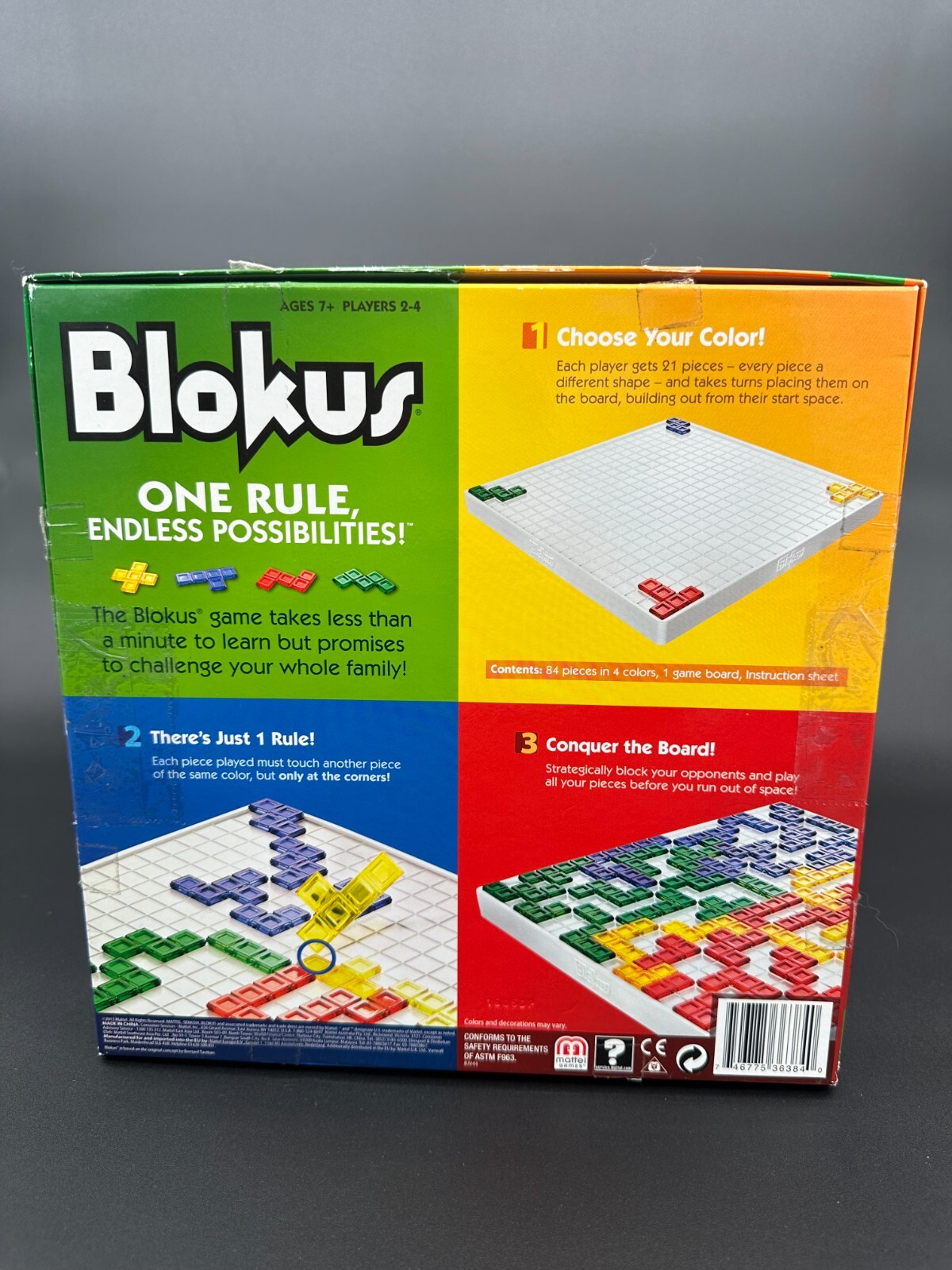 Mattel 2013 BLOKUS Educational Strategy Game – Smaller Version – COMPLETE