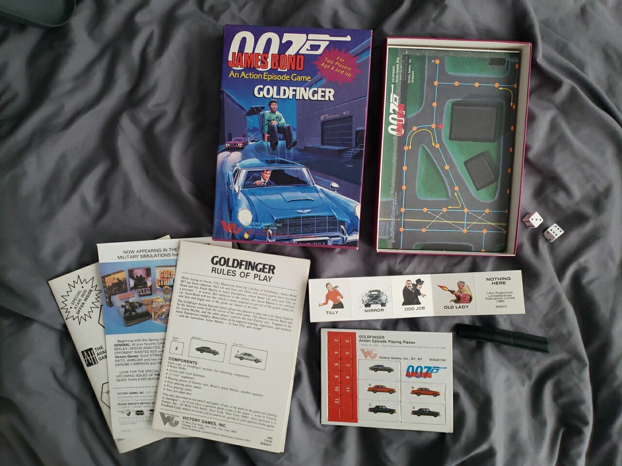 NEW 1961 007 JAMES BOND GOLDFINGER AN ACTION EPISODE GAME NEW OPEN BOX